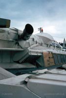 Looking forward from the turbine exhaust